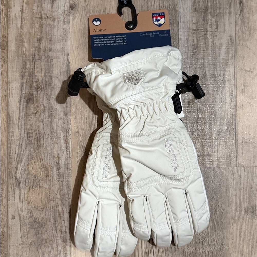 Hestra Women's CZone Powder Female Gloves - White and Ivory